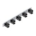 tML® - FO Patch Cord Management 19" Panel 1U, 5 rings 56mm, stainless steel